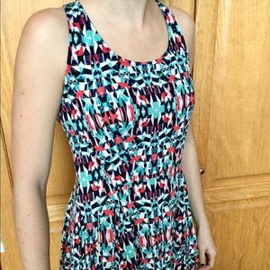 Women Short Geometric Pattern Summer Dress